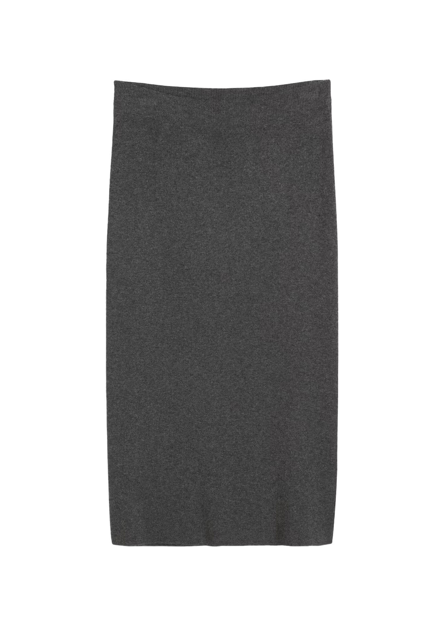 Marc OPolo Casual - Rippstrick-Rock shaped aus softem Schurwolle-Mix grau - Gr. - 36 von Marc O'Polo Casual