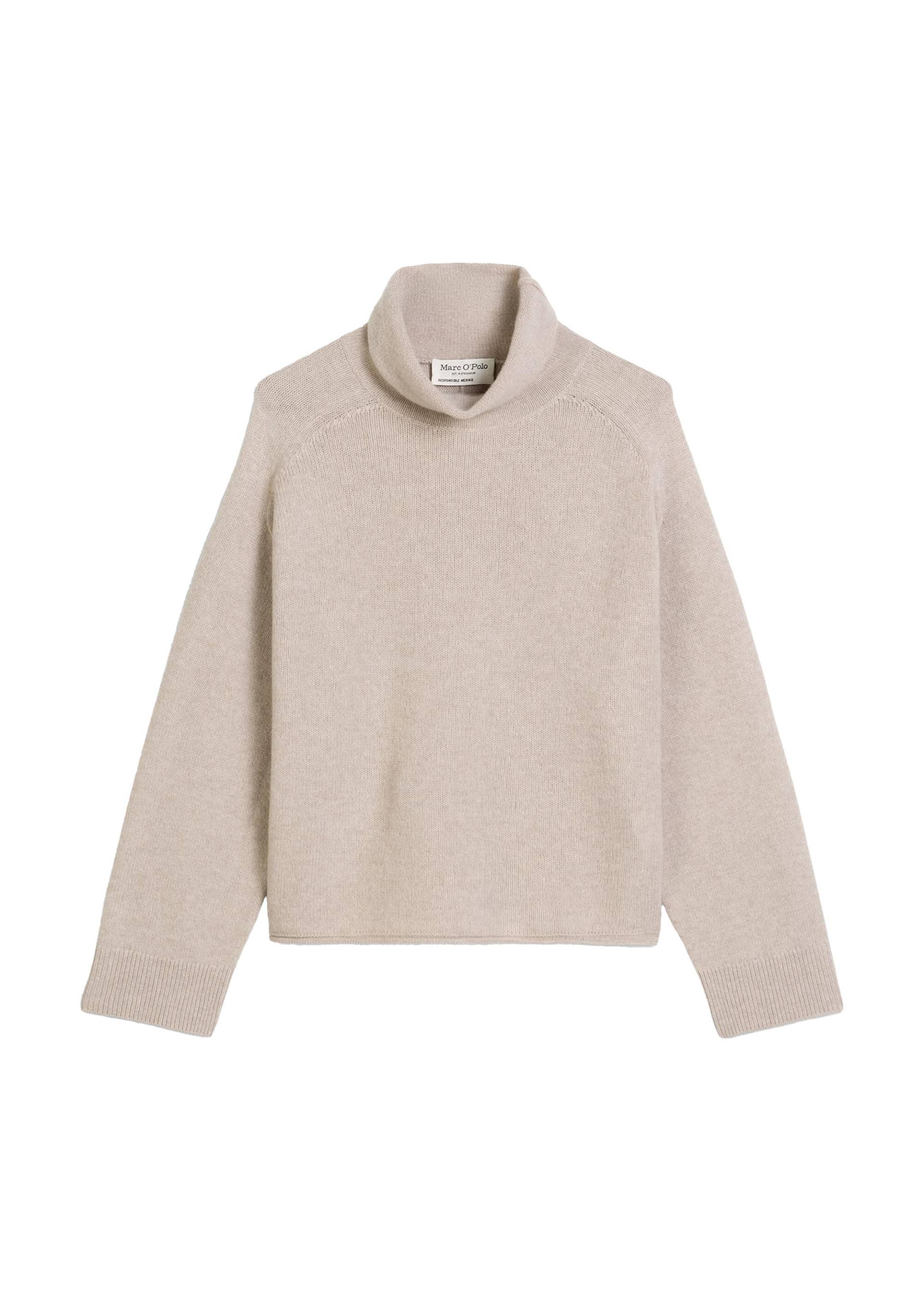Marc OPolo Casual - Rollkragenpullover aus softem Merinowolle-Mix beige - Gr. - S von Marc O'Polo Casual