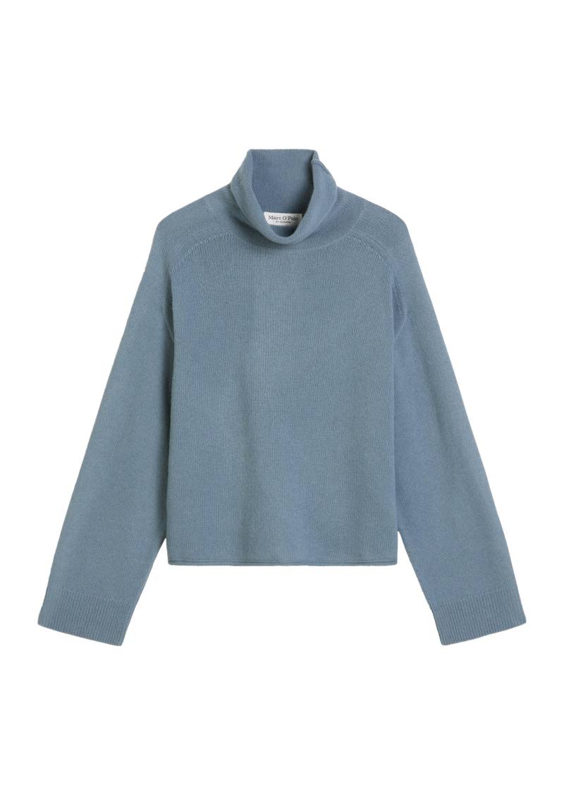 Marc OPolo Casual - Rollkragenpullover relaxed aus Merinowolle-Mix blau - Gr. - M von Marc O'Polo Casual