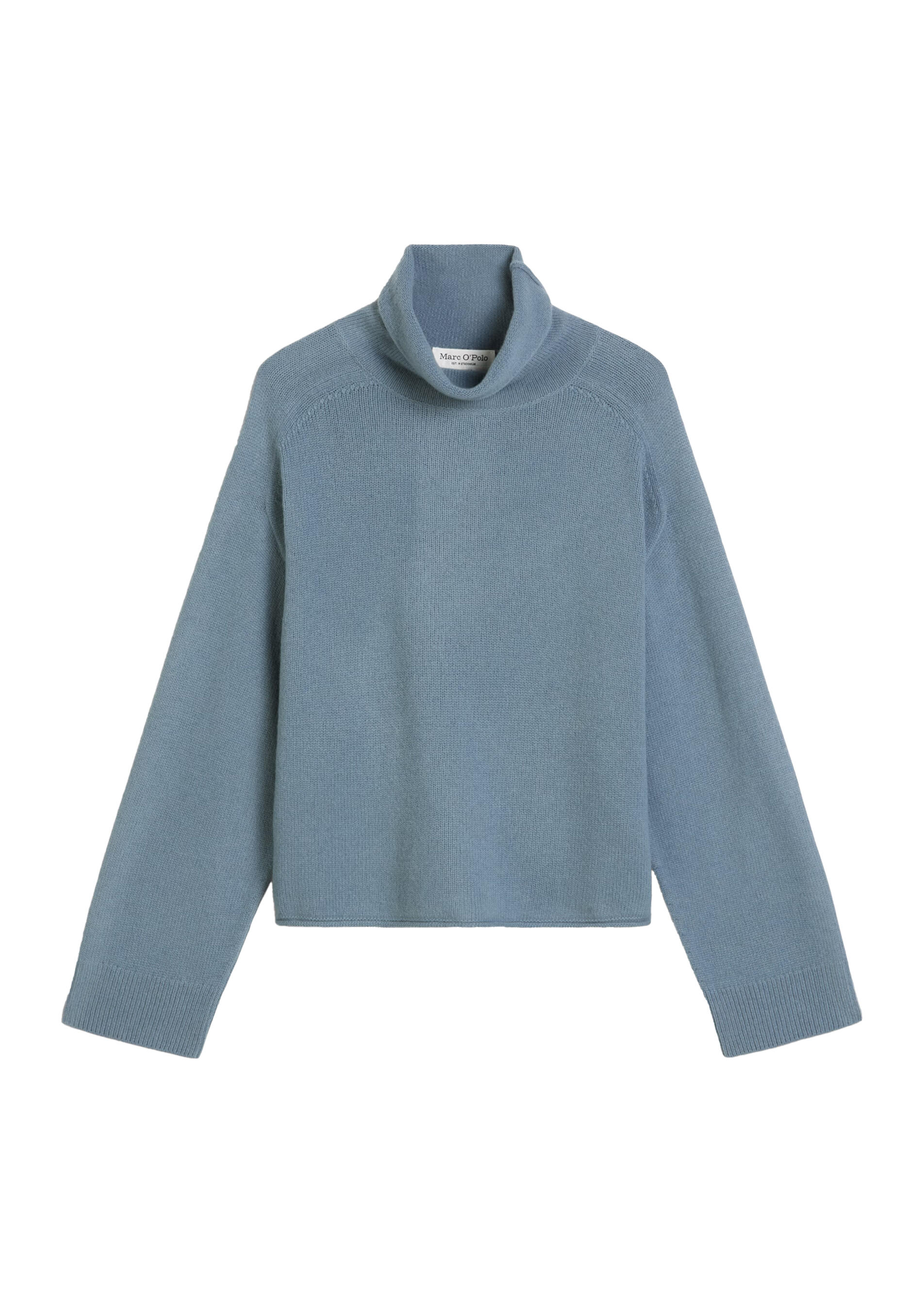Marc OPolo Casual - Rollkragenpullover relaxed aus Merinowolle-Mix blau - Gr. - S von Marc O'Polo Casual