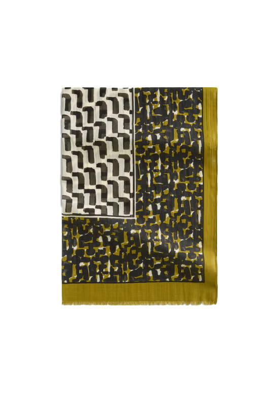 Marc OPolo Casual - Schal mit Allover-Print braun/grün von Marc O'Polo Casual