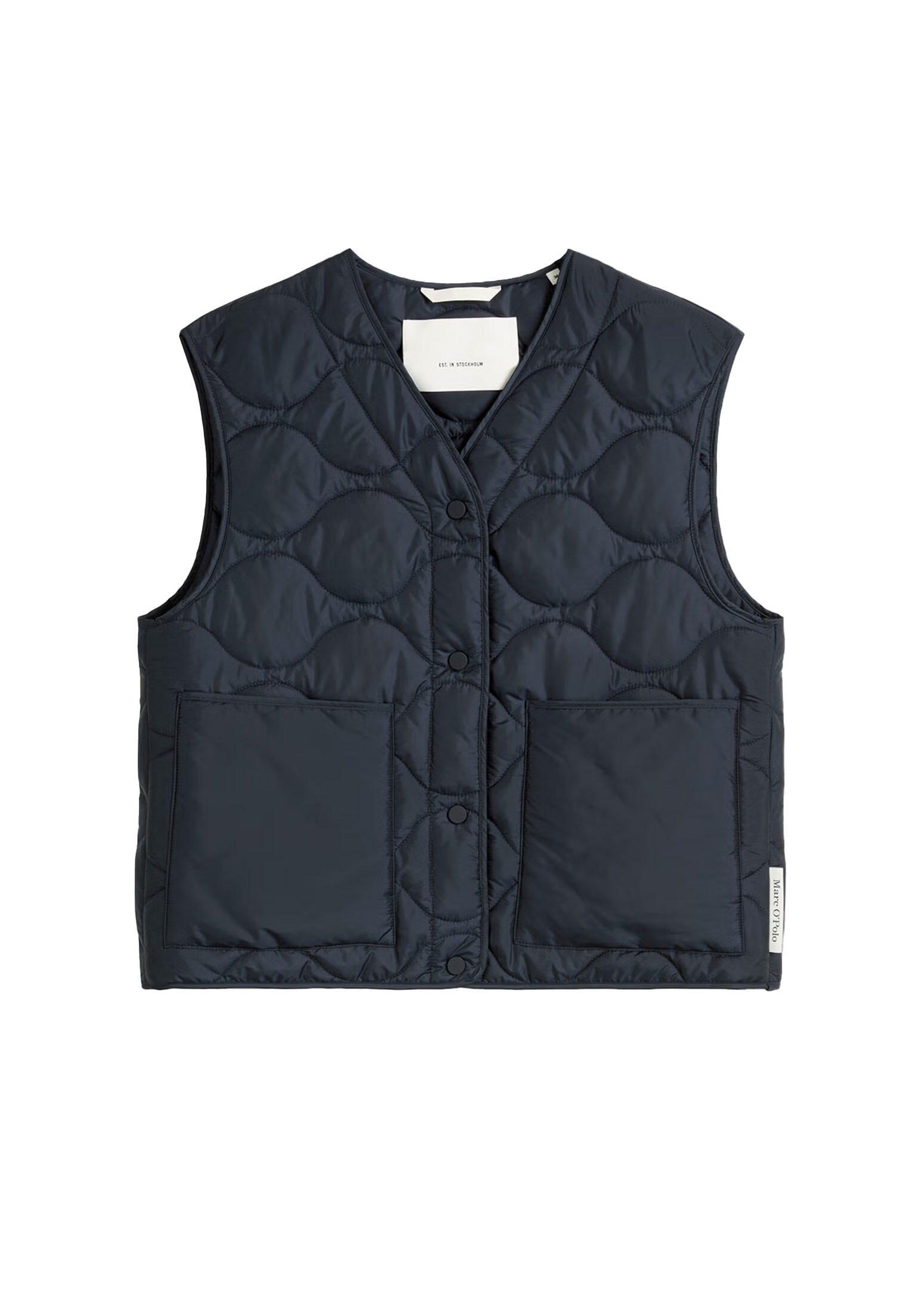 Marc OPolo Casual - Steppweste aus recyceltem Polyester blau - Gr. - 40 von Marc O'Polo Casual