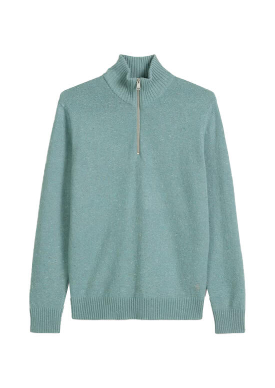 Marc OPolo Casual - Troyer aus gesprenkeltem Tweedgarn blau/cyan - Gr. - XL von Marc O'Polo Casual