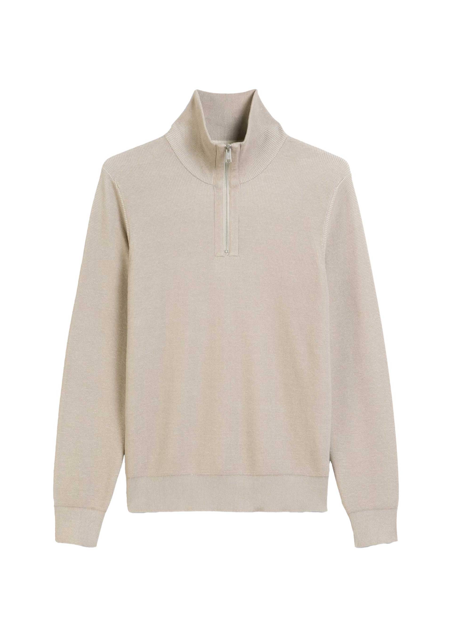 Marc OPolo Casual - Troyer mit Reißverschluss beige - Gr. - L von Marc O'Polo Casual