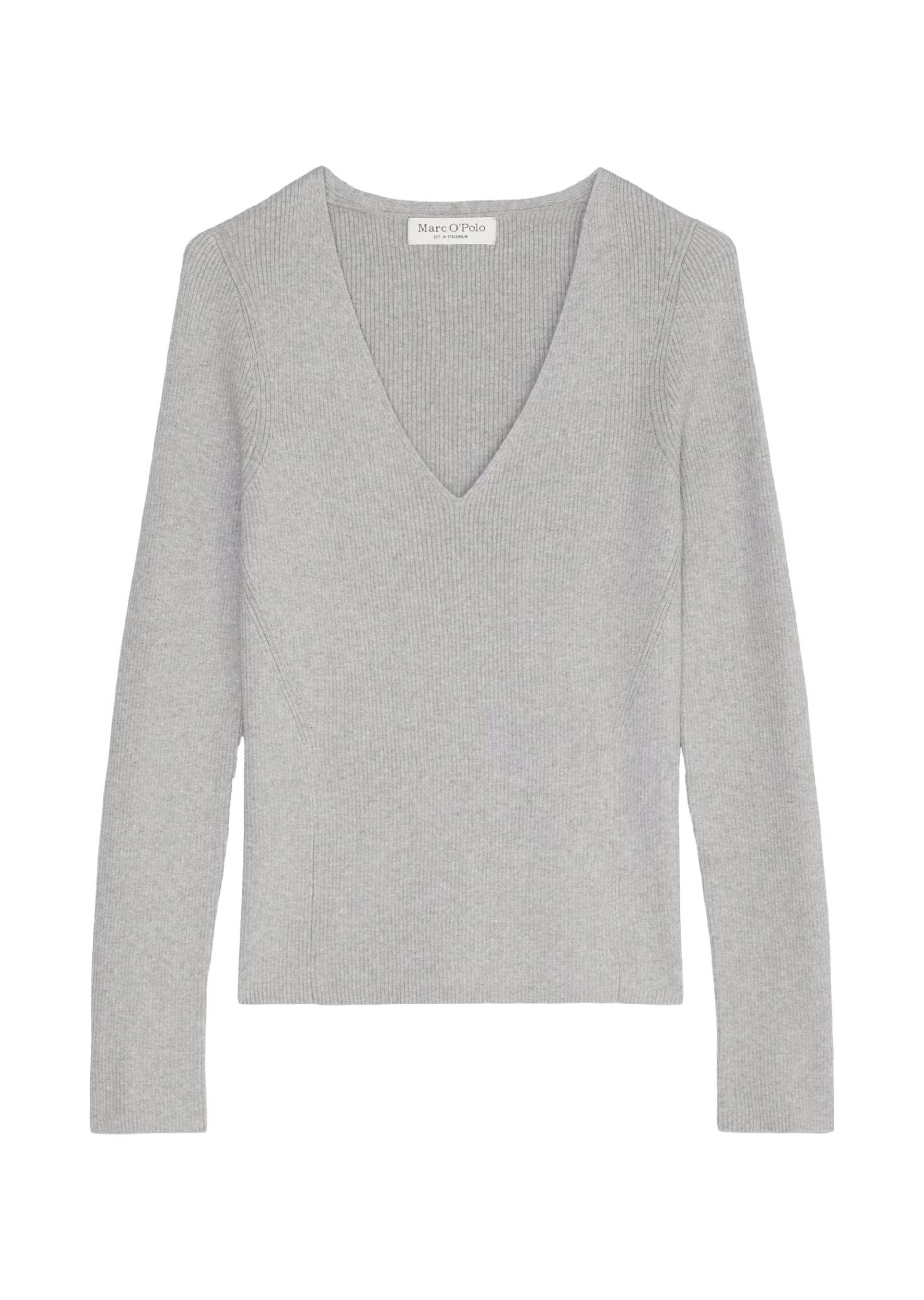 Marc OPolo Casual - V-Neck-Pullover slim grau - Gr. - M von Marc O'Polo Casual