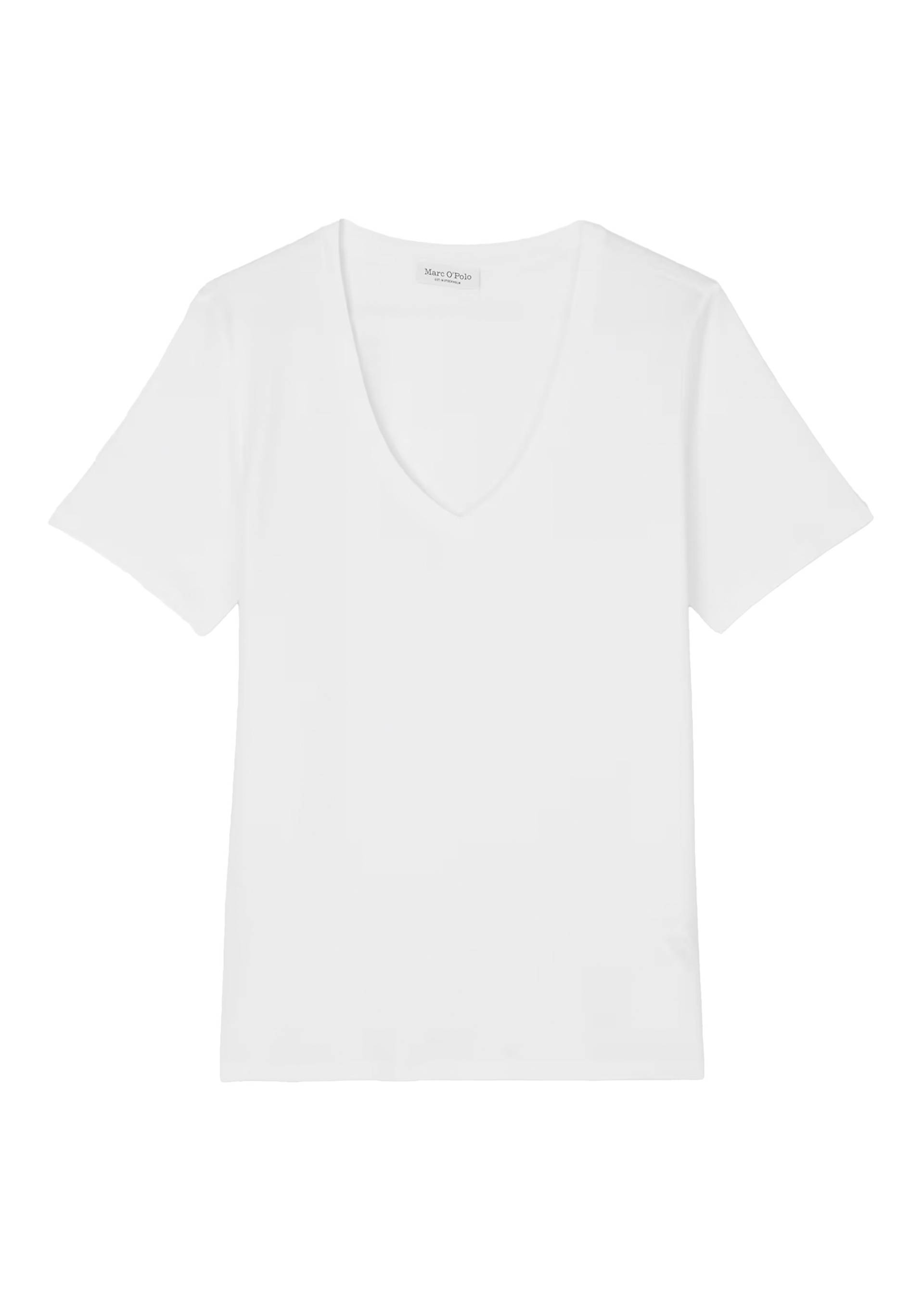 Marc OPolo Casual - V-Neck-T-Shirt weiß - Gr. - M von Marc O'Polo Casual