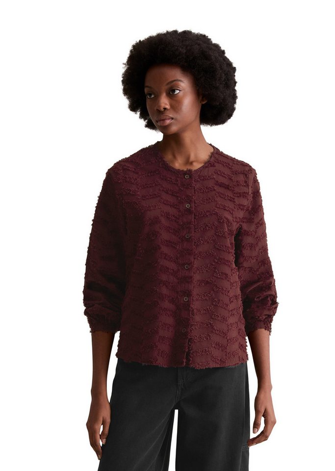 Marc O'Polo DENIM Langarmbluse aus Baumwoll-Fil Coupé von Marc O'Polo DENIM