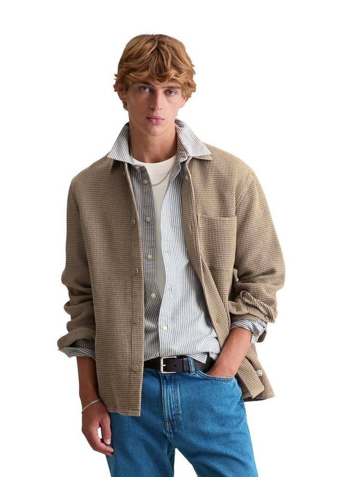 Marc O'Polo DENIM Langarmhemd mit Waffelstruktur von Marc O'Polo DENIM