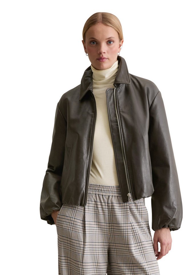 Marc O'Polo DENIM Lederjacke Blousonform O-Shape aus softem Lammleder von Marc O'Polo DENIM