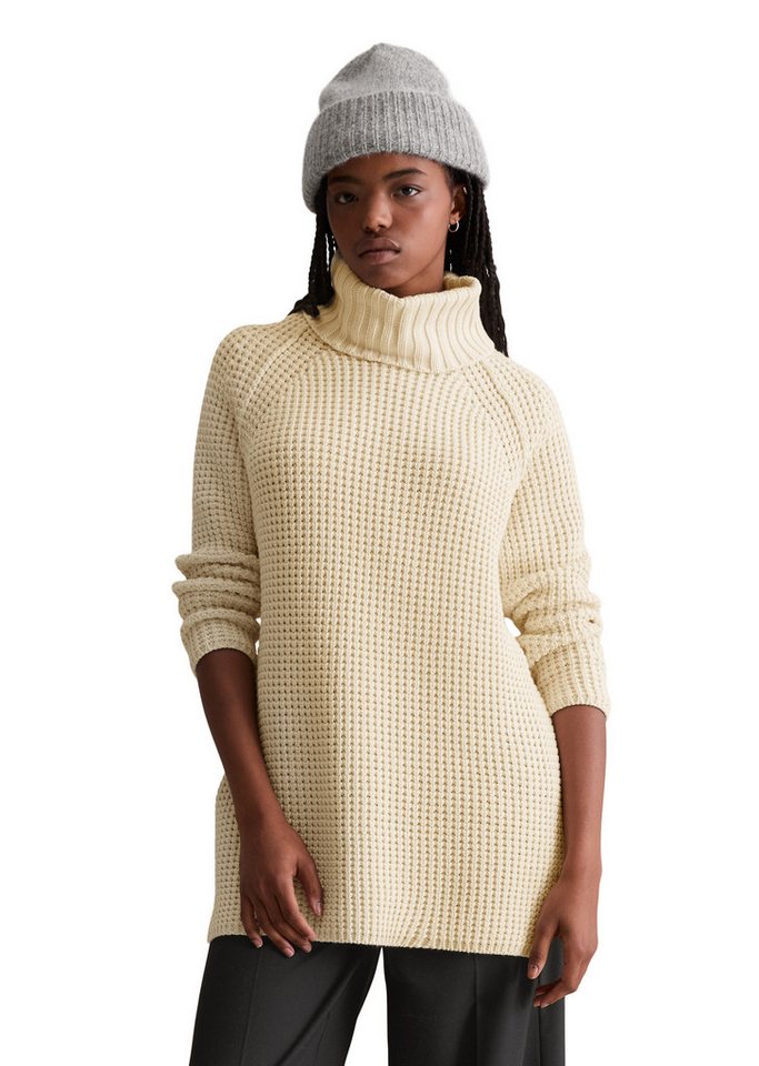 Marc O'Polo DENIM Rollkragenpullover relaxedfit, aus Organic Cotton-Mix, mit lässiger Waffel-Struktur von Marc O'Polo DENIM