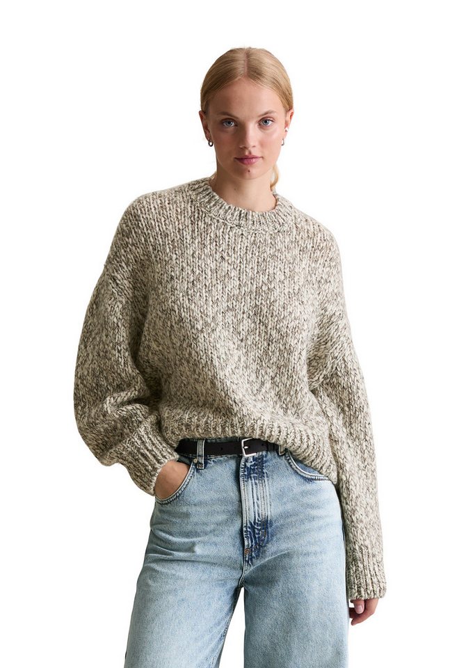 Marc O'Polo DENIM Rundhalspullover Chunky-Strickpullover relaxed fit aus Schurwolle-Alpakawolle-Mix von Marc O'Polo DENIM