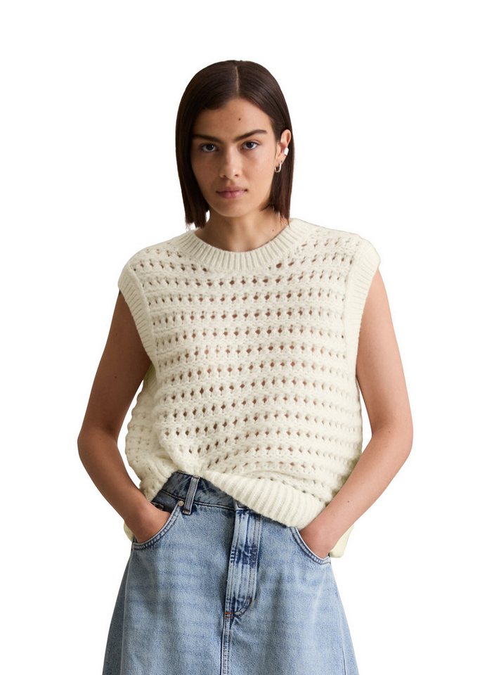 Marc O'Polo DENIM Rundhalspullover aus softem Schurwolle-Mix von Marc O'Polo DENIM