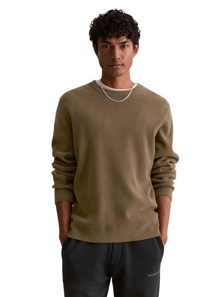 Marc O'Polo DENIM Rundhalspullover aus weichem Bio-Baumwoll-Chenille von Marc O'Polo DENIM