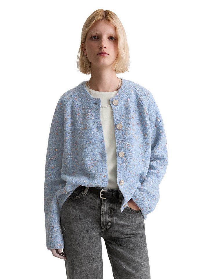 Marc O'Polo DENIM Strickjacke Bouclé, relaxed fit, aus Schurwolle-Viskose-Mix von Marc O'Polo DENIM