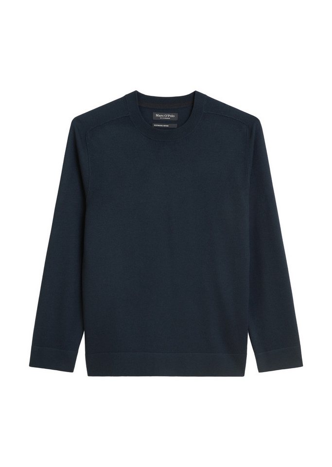 Marc O'Polo DENIM Strickpullover Crew Neck in pure merino with saddl von Marc O'Polo DENIM