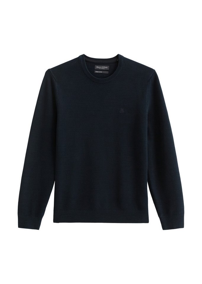 Marc O'Polo DENIM Strickpullover Crewneck, cotton slub, piqué struct von Marc O'Polo DENIM