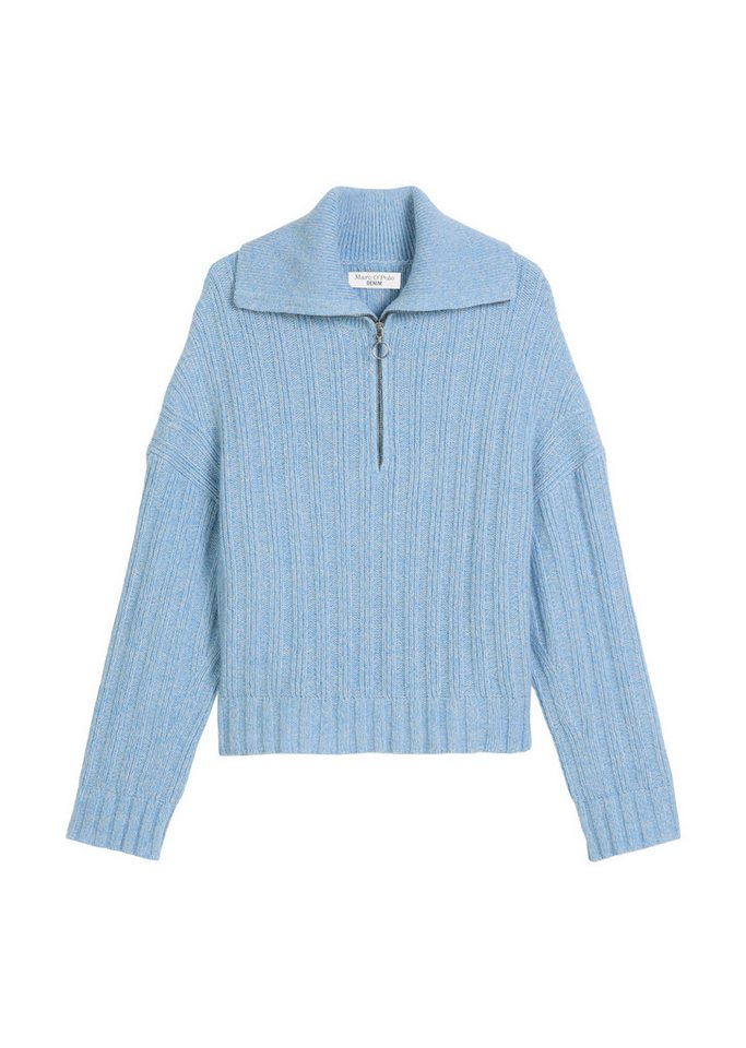 Marc O'Polo DENIM Strickpullover Knit Pullover, Troyer, Zipper von Marc O'Polo DENIM