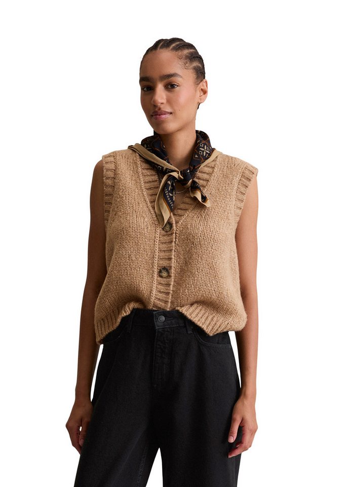 Marc O'Polo DENIM Strickweste aus kuscheligem Schurwolle-Alpaka-Mix von Marc O'Polo DENIM