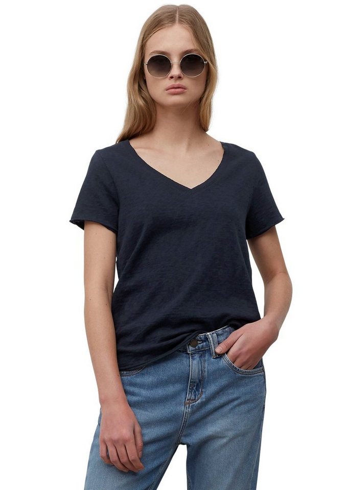 Marc O'Polo DENIM T-Shirt mit abgerundetem V-Neck von Marc O'Polo DENIM