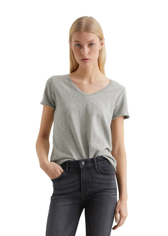 Marc O'Polo DENIM T-Shirt mit abgerundetem V-Neck von Marc O'Polo DENIM
