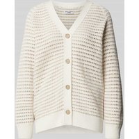 Marc O'Polo Denim Cardigan mit Lochmuster in Offwhite, Größe M von Marc O'Polo DENIM