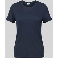 Marc O'Polo Denim T-Shirt in Ripp-Optik in Marine, Größe M von Marc O'Polo DENIM