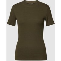 Marc O'Polo Denim T-Shirt mit Ripp-Optik in Khaki, Größe XL von Marc O'Polo DENIM