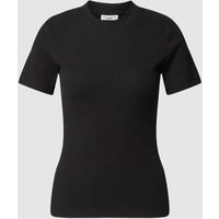 Marc O'Polo Denim T-Shirt mit Ripp-Optik in Black, Größe XL von Marc O'Polo DENIM