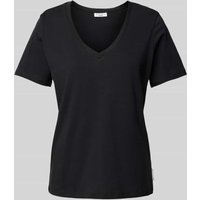Marc O'Polo Denim T-Shirt mit V-Ausschnitt in Black, Größe L von Marc O'Polo DENIM