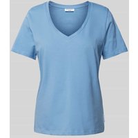 Marc O'Polo Denim T-Shirt mit V-Ausschnitt in Hellblau, Größe XS von Marc O'Polo DENIM