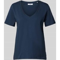 Marc O'Polo Denim T-Shirt mit V-Ausschnitt in Marine, Größe S von Marc O'Polo DENIM