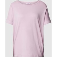 Marc O'Polo Denim T-Shirt mit fixierten Ärmelumschlägen in Rosa, Größe L von Marc O'Polo DENIM