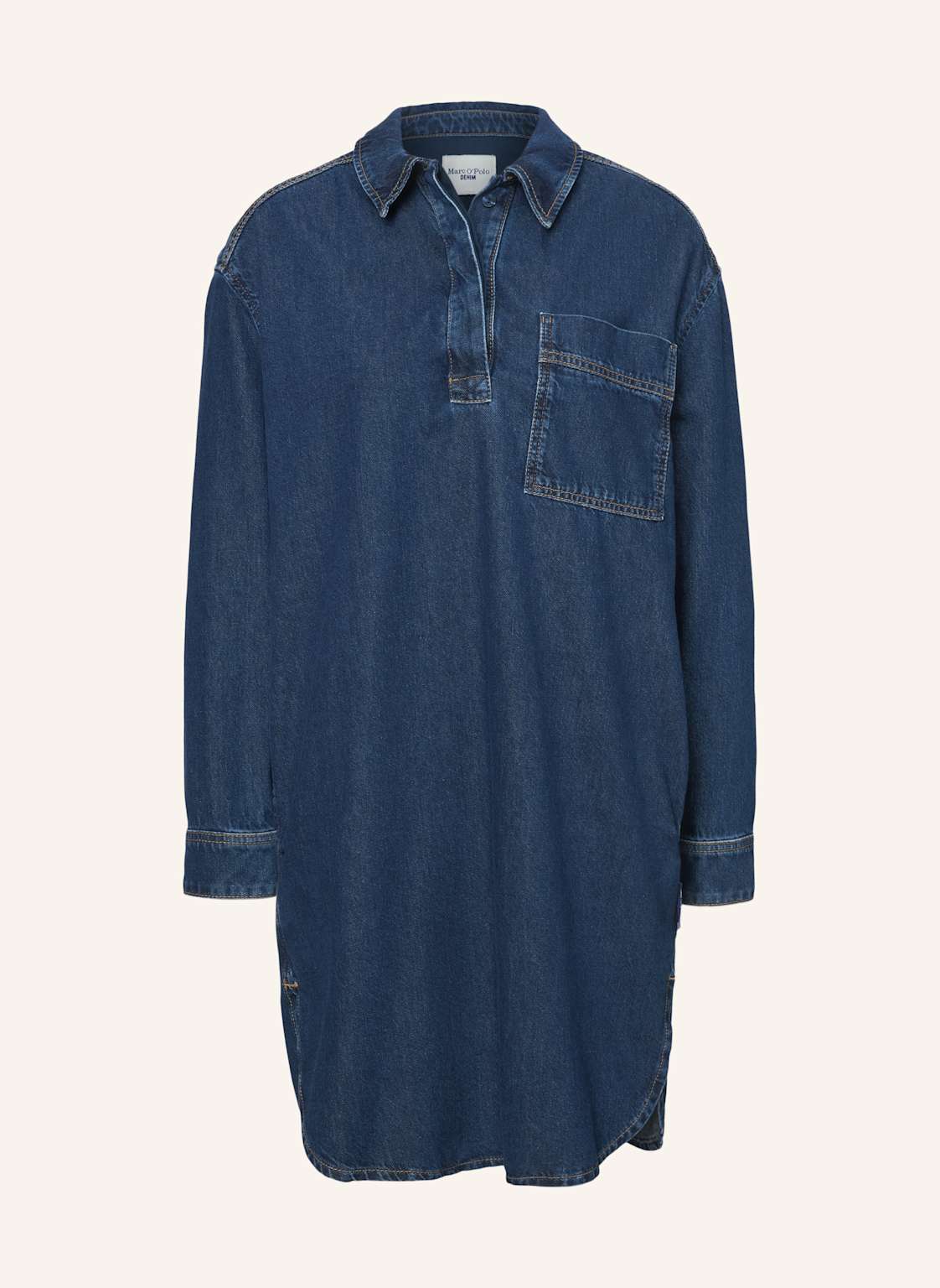 Marc O'polo Denim Jeans-Polokleid blau von Marc O'Polo DENIM