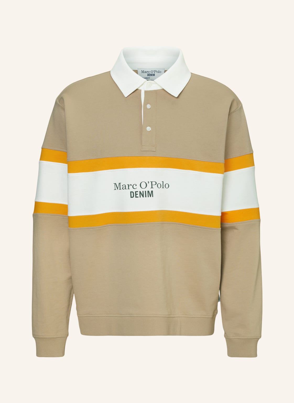 Marc O'polo Denim Polo-Sweatshirt beige von Marc O'Polo DENIM