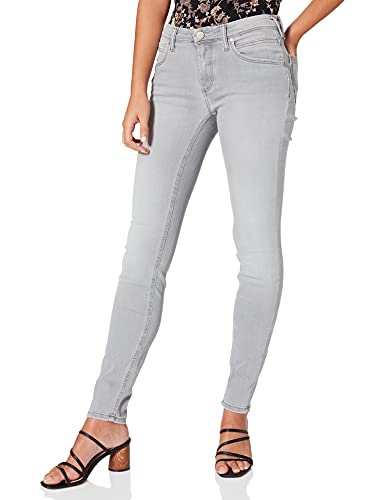 Marc O'Polo Denim Damen ALVA, lässige Damen Jeans, Damen Hose im Used-Look, hochwertige Denim Jeans mit schmalem Schnitt, Grau (P48), 27W / 34L von Marc O'Polo