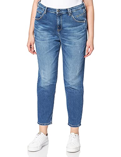 Marc O'Polo Denim Damen Jeanshose mit Stretch-Anteil Boyfriend Fit, Blau (Multi/ Mid Blue Marble), W30/L32 von Marc O'Polo