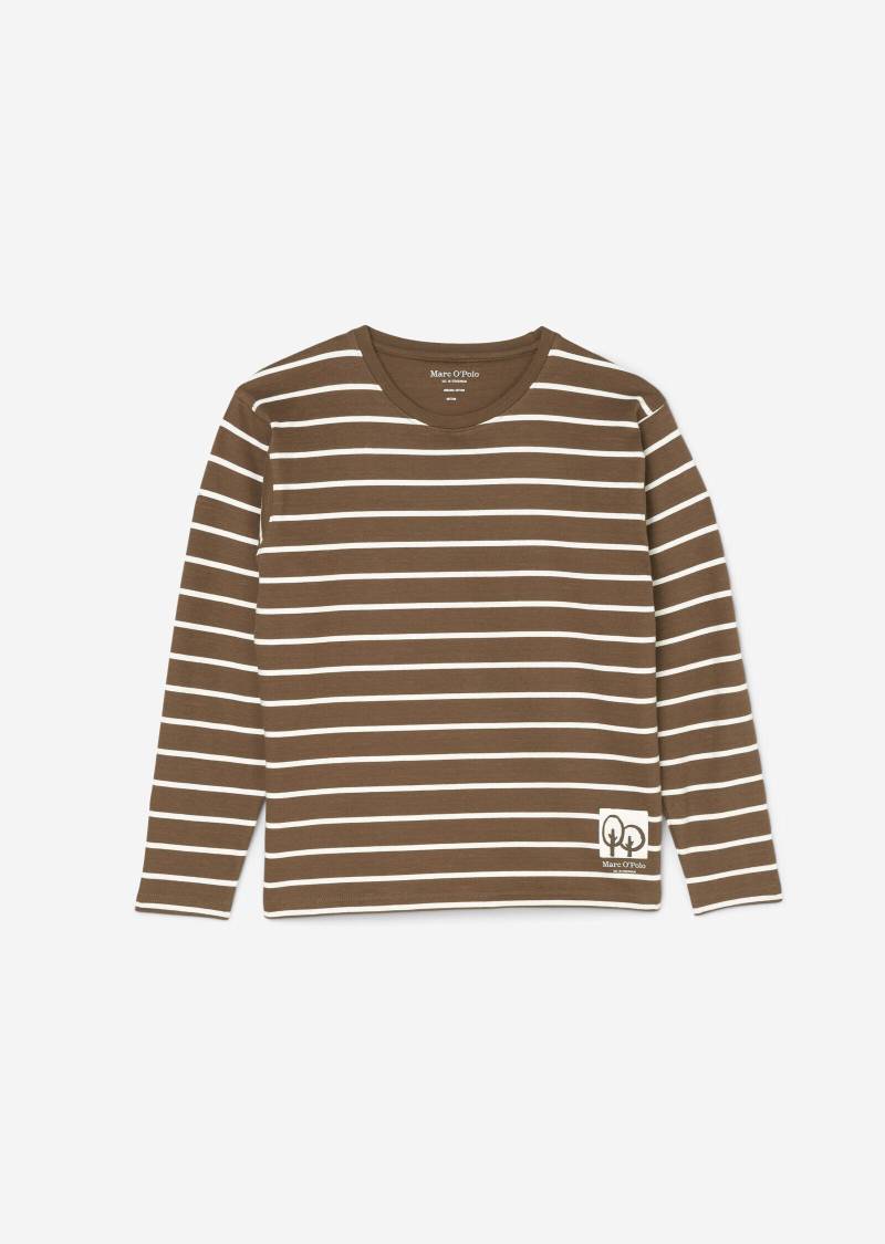 Marc OPolo Junior - Longsleeve aus Organic Cotton dark walnut stripe - Gr. - 152 von Marc O'Polo Junior