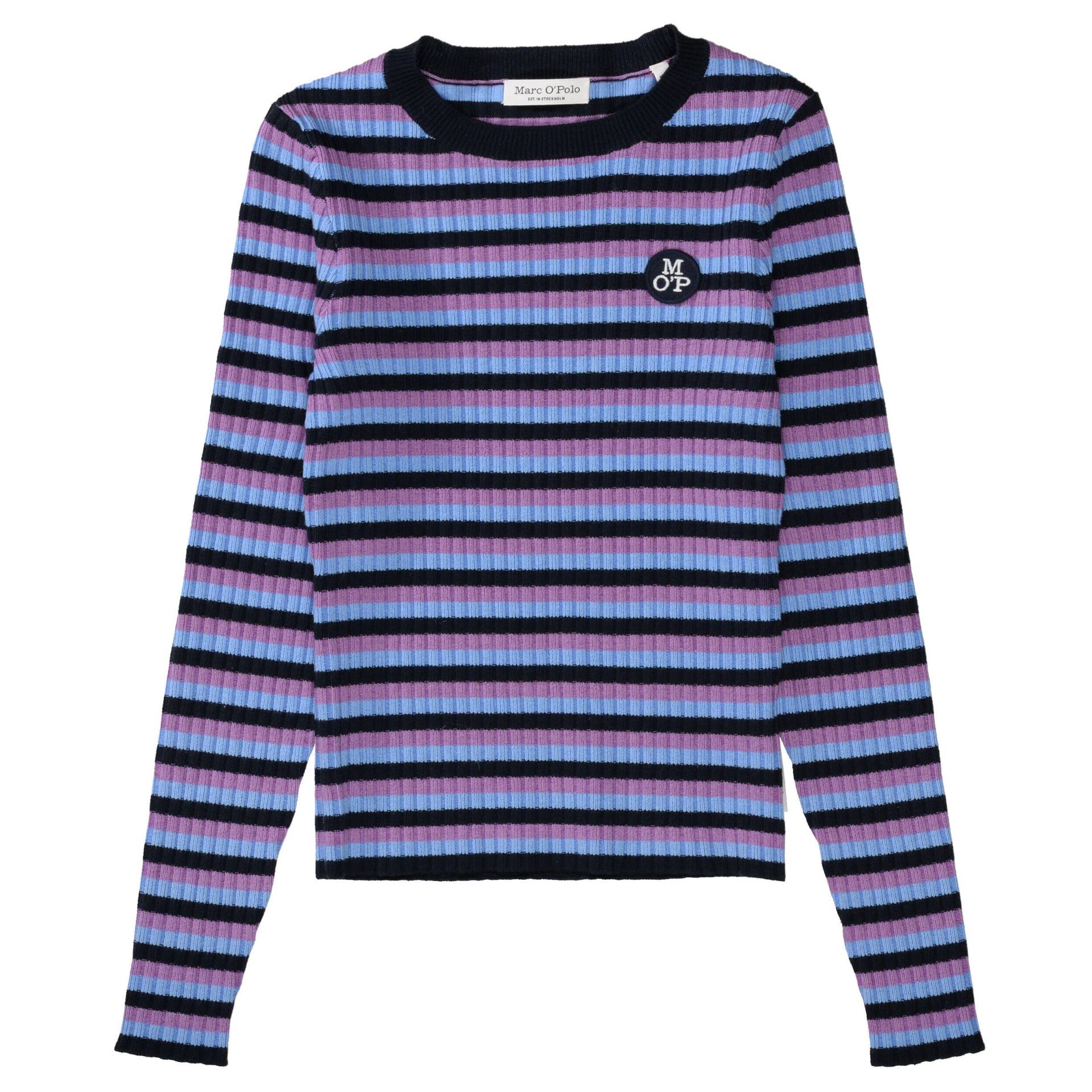 Marc OPolo Junior - Md.-Strick-Longsleeve wild lilac stripe - Gr. - 164 von Marc O'Polo Junior