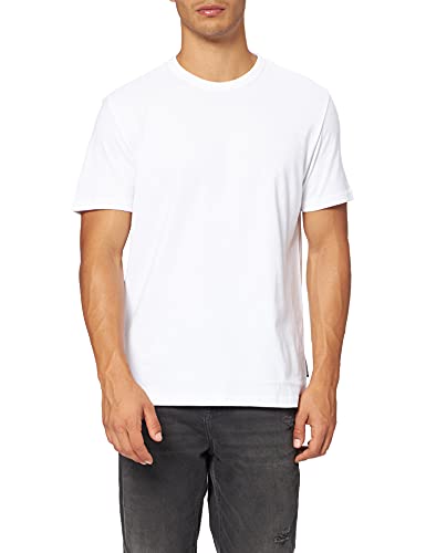 Marc O'Polo Herren 51556 Herren T Shirt mit Rundhals Ausschnitt bequemes Oberteil aus Bio Baumwolle klassisches Kurzarmshir, 100, L EU von Marc O'Polo