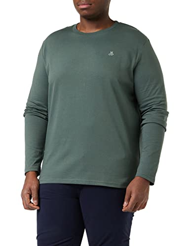 Marc O'Polo Herren Langarmshirt aus Bio-Baumwolle mit Rundhalsausschnitt, Grün (Mangrove), 3XL von Marc O'Polo
