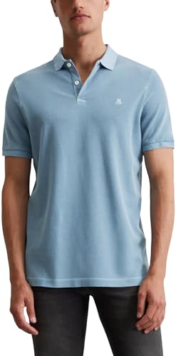 Marc O'Polo Herren Kurzarm-Poloshirt mit Stretch-Anteil Shaped Fit, Blau (Kashmir Blue), XL Marc O'Polo Herren Kurzarm-Poloshirt mit Stretch-Anteil Shaped Fit, Blau (Kashmir Blue), XL von Marc O'Polo