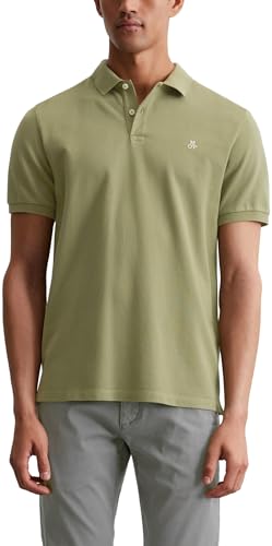 Marc O'Polo Herren Kurzarm-Poloshirt aus Bio-Baumwolle Regular Fit, Grün (Olive), XXL von Marc O'Polo