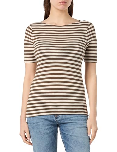 MARC O’POLO Damen 403219651333 T-Shirt, Multi/Milky Brown, XXL von Marc O'Polo