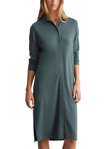 Marc O'Polo Damen Jerseykleid mit Stretch-Anteil Langarm, Grün (Deep Emerald), L von Marc O'Polo