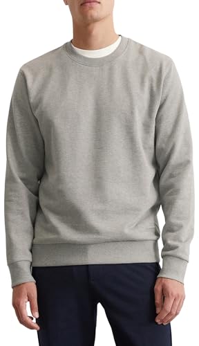 Marc O'Polo Herren Sweatshirt aus Bio-Baumwolle Regular Fit, Grau (Mid Grey Mélange), M von Marc O'Polo