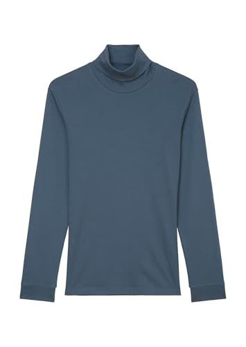Marc O'Polo Herren Langarmshirt aus Bio-Baumwolle mit Rollkragen, Blau (Moon Stone), XS von Marc O'Polo
