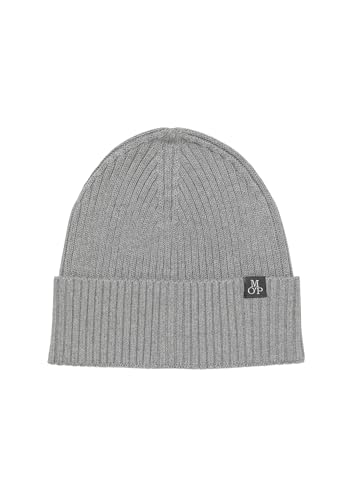 Marc O'Polo Herren Strickmütze aus Bio-Baumwolle Beanie, Grau (Grey Melange), One Size von Marc O'Polo
