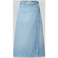 Marc O'Polo A-Linien Jeansrock aus Lyocell-Baumwoll-Mix in Blau Melange, Größe M von Marc O'Polo