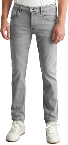 Marc O'Polo Herren Jeanshose mit Stretch-Anteil Shaped Fit, Grau (Light Grey Wash), W32/L34 von Marc O'Polo