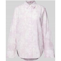 Marc O'Polo Bluse mit floralem Allover-Print in Fuchsia, Größe 36 von Marc O'Polo